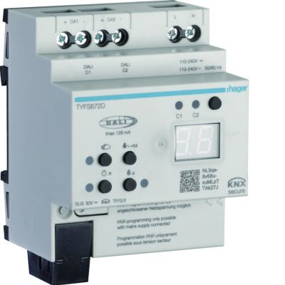 KNX Bramka KNX - DALI 2, KNX secure 2-krotna (TYFS672D)