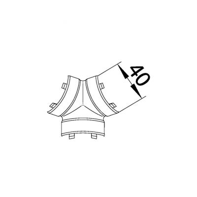 tehalit.EK Element T 40x40mm biały (EK4004089016)