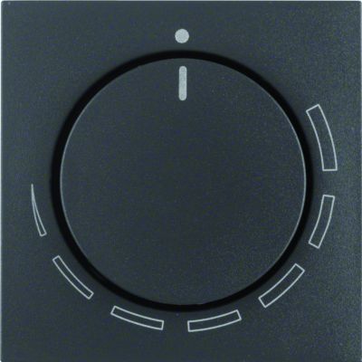 BERKER B.X Płytka czołowa z pokrętłem Regulator do regulatora obrotów antracyt 11371626 HAGER (11371626)