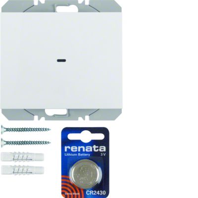 BERKER K.1 KNX RF quicklink Przycisk radiowy pojedyncza płaski biały 85655279 HAGER (85655279)