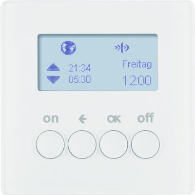 BERKER Q.x KNX RF quicklink Łącznik żaluzjowy czasowy do sterownika żaluzjowego i mechanizmu zasilającego Berker.Net biały aksamit 85745229 HAGER (85745229)