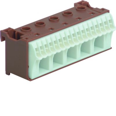 QuickConnect Blok samozacisków fazowy brązowy 5x16+17x4mm2 szer. 90mm KN22P HAGER (KN22P)