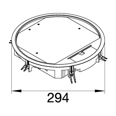 tehalit.VE-EE Pokrywa uchylna VR10 fi275 wykładzina 12mm stal szary PA VR10127011 HAGER (VR10127011)