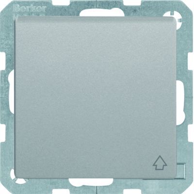 BERKER Q.x Gniazdo SCHUKO kompletne z pokrywą aluminium aksamit lakierowana 47516084 HAGER (47516084)