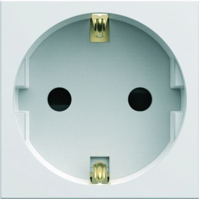 gallery Gniazdo schuko z przysłonami styków 2P+ E, 2M biały (WXF160B)