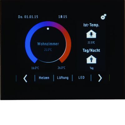 BERKER KNX system Touch Control z wyświetlaczem 3,5 z wbudowanym BCU 75740101 HAGER (75740101)