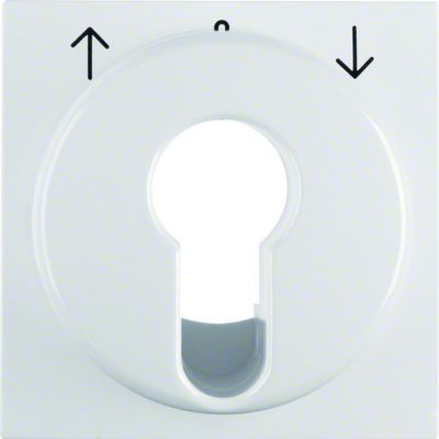 BERKER B.X/S.1 Płytka czołowa do łącznika żaluzjowego na klucz biały 15068989 HAGER (15068989)