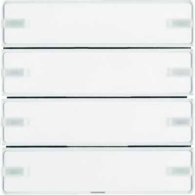 BERKER KNX e/s Q.x Przycisk poczwórny z polem opisowym z diodami LED RGB i czujnikiem temperatury biały 80144329 HAGER (80144329)