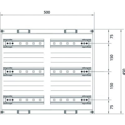 univers N Blok dla aparatów modułowych montowanych poziomo 6x12M 450x500mm UD32B1 HAGER (UD32B1)
