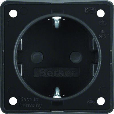 BERKER Integro Flow Gniazdo SCHUKO z podwyższoną ochroną styków cz 947792503 HAGER (947792503)