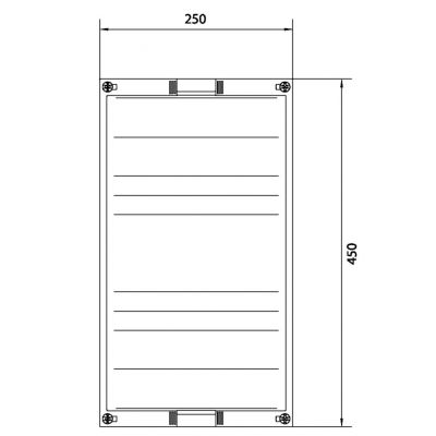 univers N Blok dla zacisków szeregowych poziomych 450x250mm UD31A1 HAGER (UD31A1)