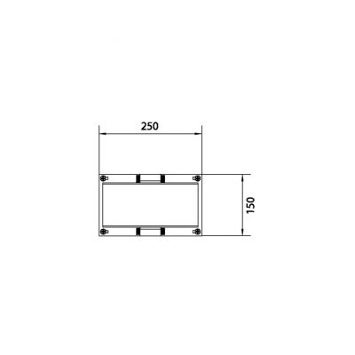 univers N Blok dla szyn zbiorczych poziomych 12/20/30x5/10mm 60mm 1-pol. 150x250mm UE11E0 HAGER (UE11E0)