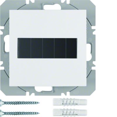 BERKER B.X/S.1 KNX RF Przycisk pojedynczy płaski z baterią słoneczną biały 85655189 HAGER (85655189)