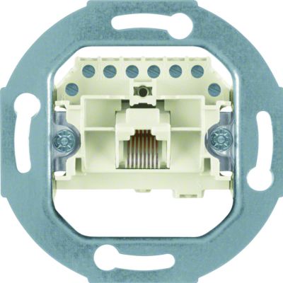 BERKER one.platform Mechanizm gniazda telefonicznego UAE pojedyncza (RJ11 RJ12 RJ45) kat. 3 534538 HAGER (534538)