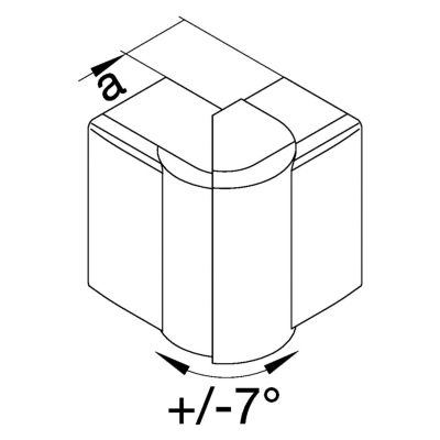 tehalit.LF/LFF Kąt zewnętrzny regulowany 40x60mm biały LFF4006039016 HAGER (LFF4006039016)