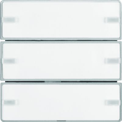 BERKER KNX e/s Q.x Przycisk potrójny z polem opis. z diodami LED RGB i czujnikiem temperatury aluminium 80143321 HAGER (80143321)