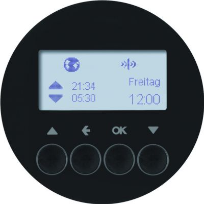 BERKER R.X/1930/Glas KNX RF quicklink Łącznik żaluzjowy czasowy do sterowników żaluzjowych i mechanizmów załączajacych Berker.Net czarny połysk 85745131 HAGER (85745131)