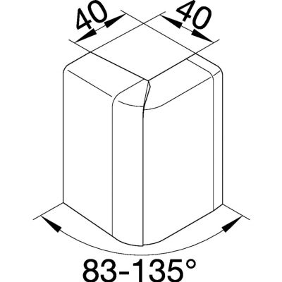 tehalit.SL Kąt zewnętrzny regulowany 20x80 buk SL200803D2 HAGER (SL200803D2)