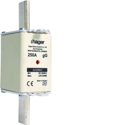 Wkładka bezp. nożowa NH1 wsk.podw. uchwyt nieiz. gG 250A 690 VAC LNH1250M6 HAGER (LNH1250M6)