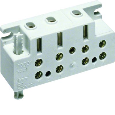 Listwa zaciskowa licznikowa 63A 1+N KJ10S HAGER (KJ10S)