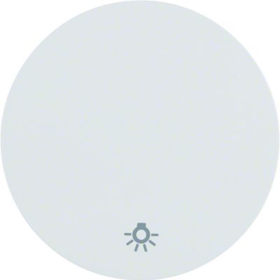 BERKER R.1/R.3 Klawisz nadrukowany symbol światło do łącznika klaw. pojedyncza biały 16202079 HAGER (16202079)