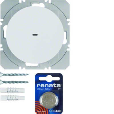 BERKER R.1/R.3 KNX RF quicklink Przycisk radiowy pojedyncza płaski biały 85655239 HAGER (85655239)