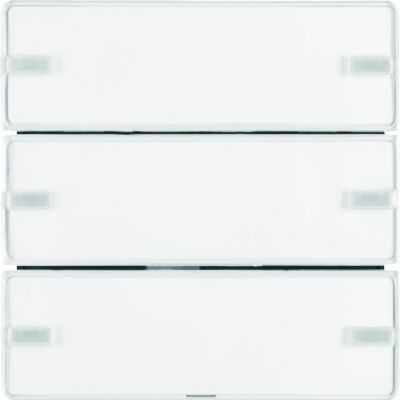 BERKER KNX e/s Q.x Przycisk potrójny z polem opis. z diodami LED RGB i czujnikiem temperatury biały 80143329 HAGER (80143329)
