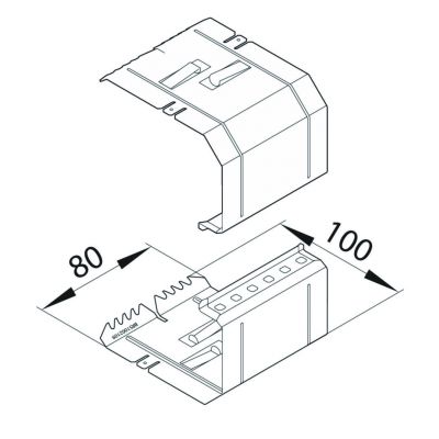 tehalit.BRS Łącznik podstawy 100x210 BRS1002109 HAGER (BRS1002109)