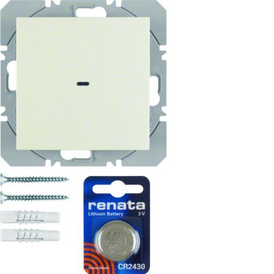 BERKER B.Kwadrat/S.1 KNX RF quicklink Przycisk pojedynczy płaski krem 85655282 HAGER (85655282)