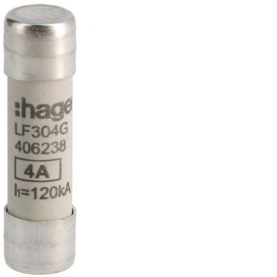 Wkładka bezpiecznikowa cylindryczna CH-10 10x38mm gG 4A 500VAC LF304G HAGER (LF304G)