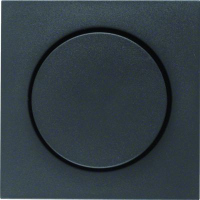 BERKER B.X Płytka czołowa z pokrętłem Regulator do ściemniacza obrotowego antracyt mat 11371606 HAGER (11371606)