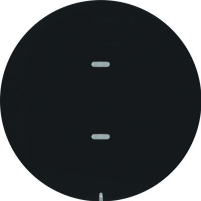 BERKER KNX e/s R.x/Serie 1930 Przycisk pojedynczy z diodami LED RGB i czujnikiem temperatury czarny poł. 80161865 HAGER (80161865)