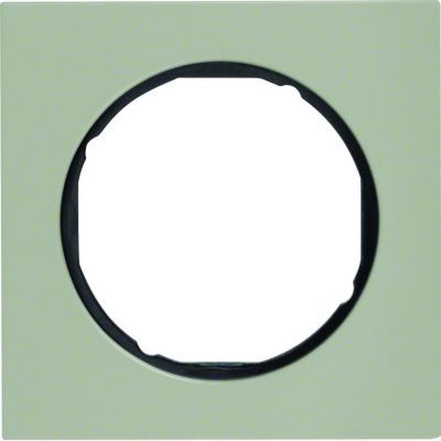BERKER R.3 Ramka pojedyncza stal szlachetna/czarny 10112204 HAGER (10112204)