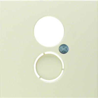 BERKER B.Kwadrat/S.1 Płytka czołowa do gniazda głosnikowego i przyłączy miniaturowych krem 11968982 HAGER (11968982)