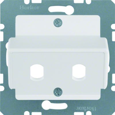 BERKER Płytka centralna do sprzęgła światłowodowego Simplex ST biały mat/aksamit 14921909 HAGER (14921909)