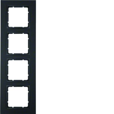 BERKER B.7 Ramka poczwórna antracyt mat 10146626 HAGER (10146626)