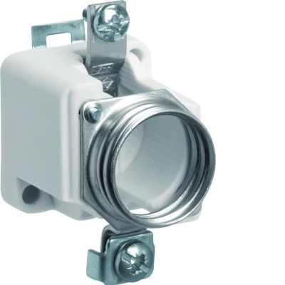 Gniazdo bezp. ceram. DII E27 1P 25A 500V TS35 zac.śr. M5 pałąk. 25mm2 LE27K-KS HAGER (LE27K-KS)
