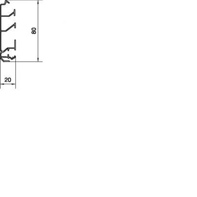 tehalit.SL Podstawa 20x80 czarny SL200801 HAGER (SL200801)