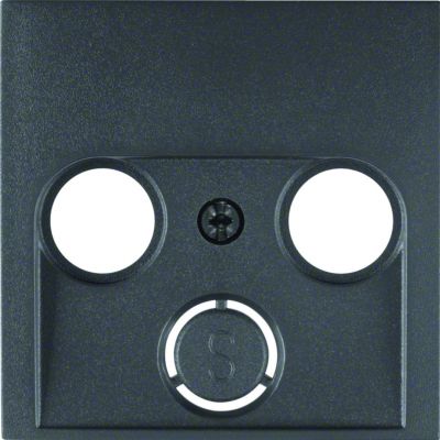 BERKER B.X Płytka czołowa do gniazda antracytowego 2- i 3-wyj. antracyt 12031606 HAGER (12031606)