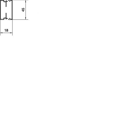 tehalit.LF Kanał elektroinstalacyjny PVC 18x45mm, jasnoszary (LF1804507035)