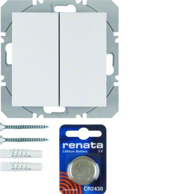 BERKER S.1/B.3/B.7 KNX RF quicklink Przycisk podwójny płaski biały 85656288 HAGER (85656288)
