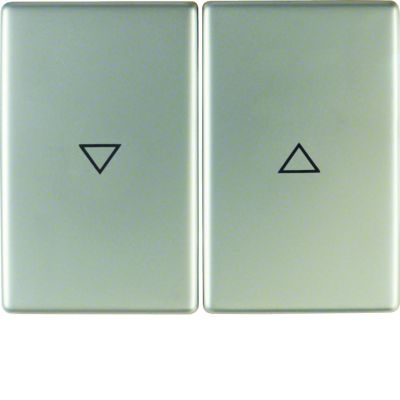 BERKER K.5 Klawisze nadrukowany symbol strzałka do łącznika 2-klawiszowego stal szlachetna nierdzewna 14357104 HAGER (14357104)