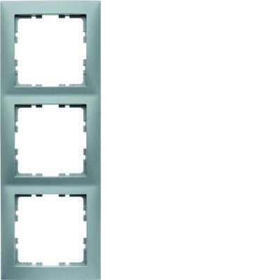 BERKER B.Kwadrat Ramka potrójna aluminium mat lakierowana 5310138994 HAGER (5310138994)