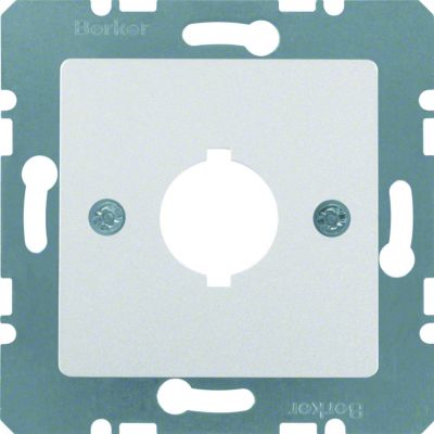 BERKER B.Kwadrat Płytka czołowa fi 18,8mm gniazda wyrównania potencjału pojedyncza aluminium lakierowana 14311404 HAGER (14311404)