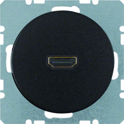 BERKER R.1/R.3 Gniazdo HDMI z przyłączem 90st czarny 3315432045 HAGER (3315432045)
