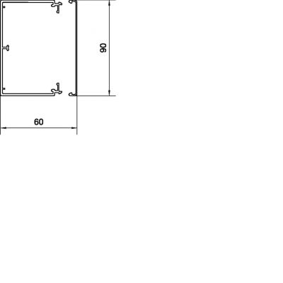 tehalit.LFH Kanał elektroinstalacyjny bezhalogenowy 60x90mm jasnoszary LFH6009007035 HAGER (LFH6009007035)