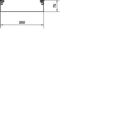 tehalit.AK Podstawa kanału napodł 2-str skos pokrywy 250x70mm stal AKU2500702 HAGER (AKU2500702)