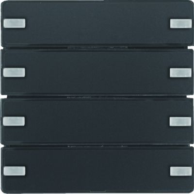 BERKER KNX e/s Q.x Przycisk poczwórny z polem opisowym z diodami LED RGB i czujnikiem temperatury antracyt 80144326 HAGER (80144326)