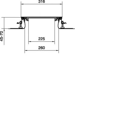 tehalit.BK Kanał współpoziomy boczna folia ochronna BKF 300x(45-70)mm stal BKF300045 HAGER (BKF300045)