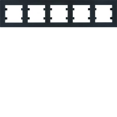 lumina intense Ramka pięciokrotna pozioma czarna WL5753 HAGER (WL5753)